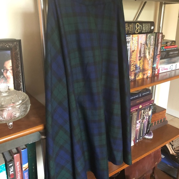 RETRO Tartan Swing Skirt  WITH POCKETS! - Picture 2 of 3